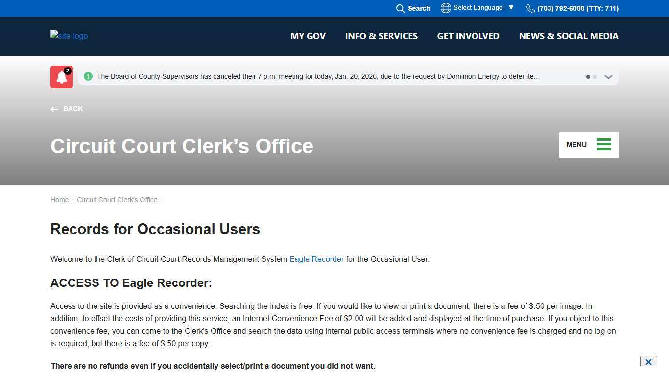 Records for Occasional Users