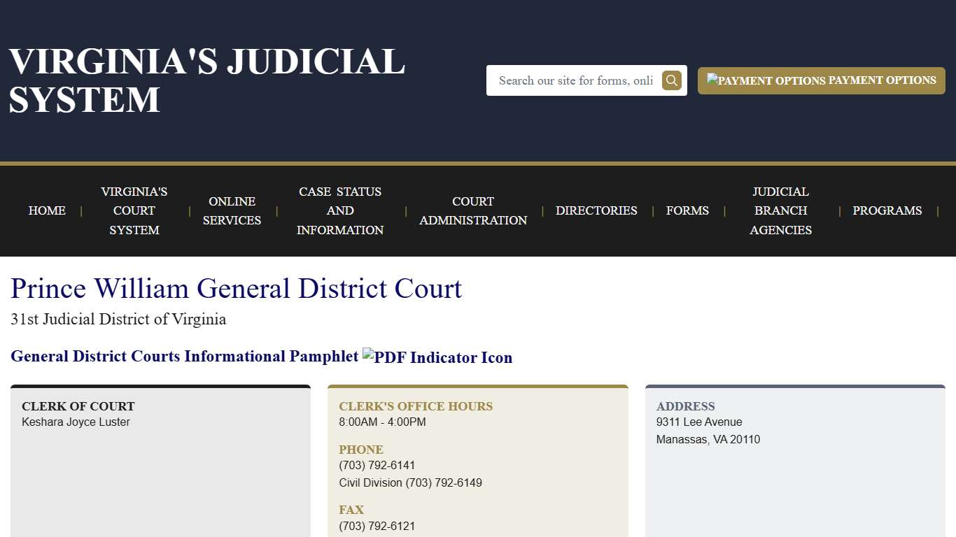 Prince William General District Court | Virginia Court System